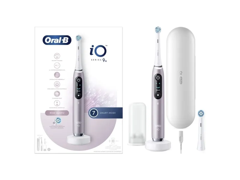 Braun Oral-B iO Series 9N, electric toothbrush (pink/white, Rose Quartz)