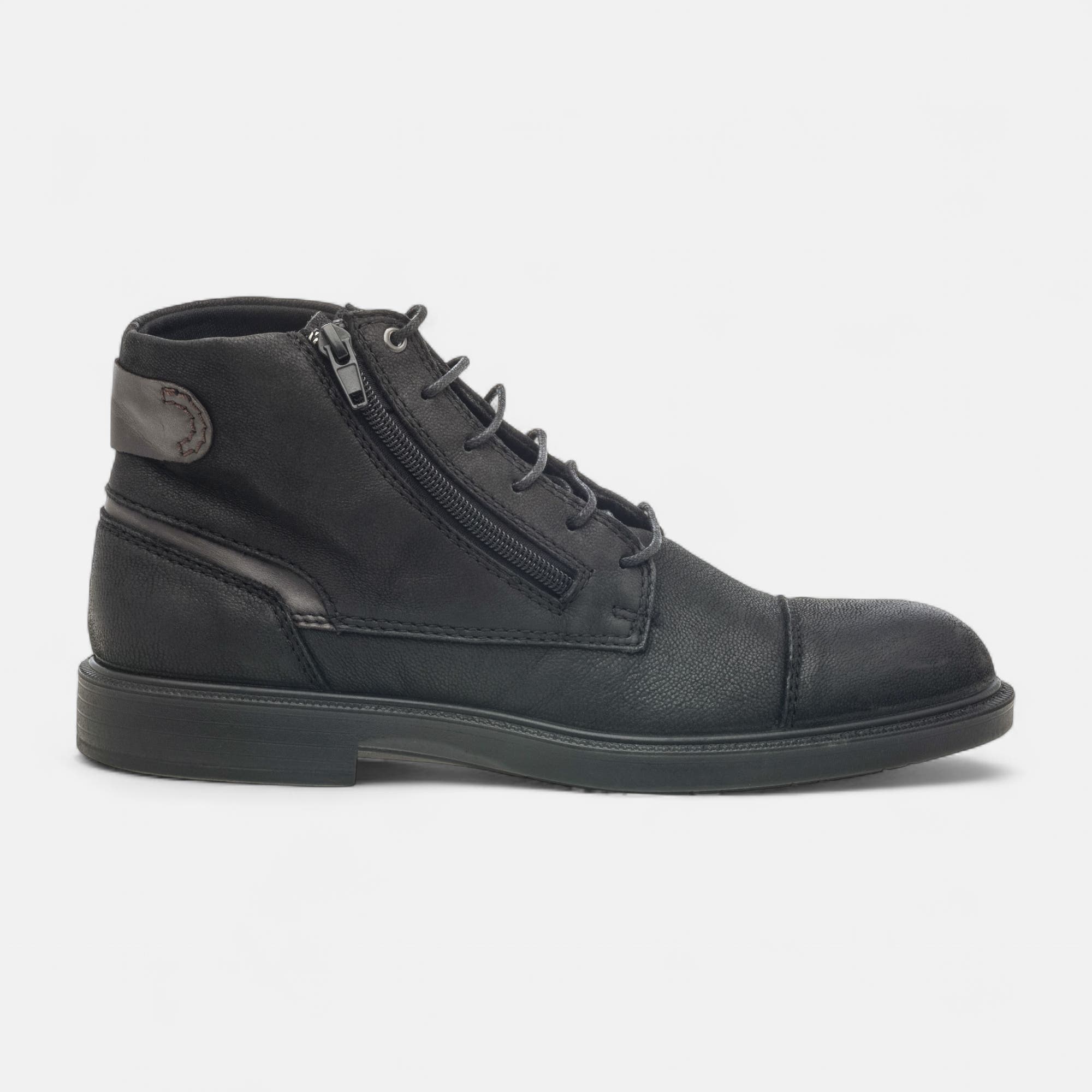 Bottines Homme en cuir noir