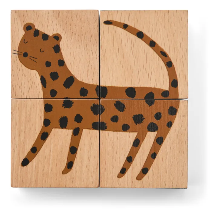 Liewood Cubes en bois Aage | All together/Nature
