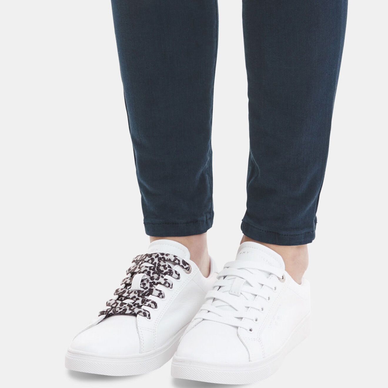Tommy Hilfiger Baskets en Cuir Leo blanches