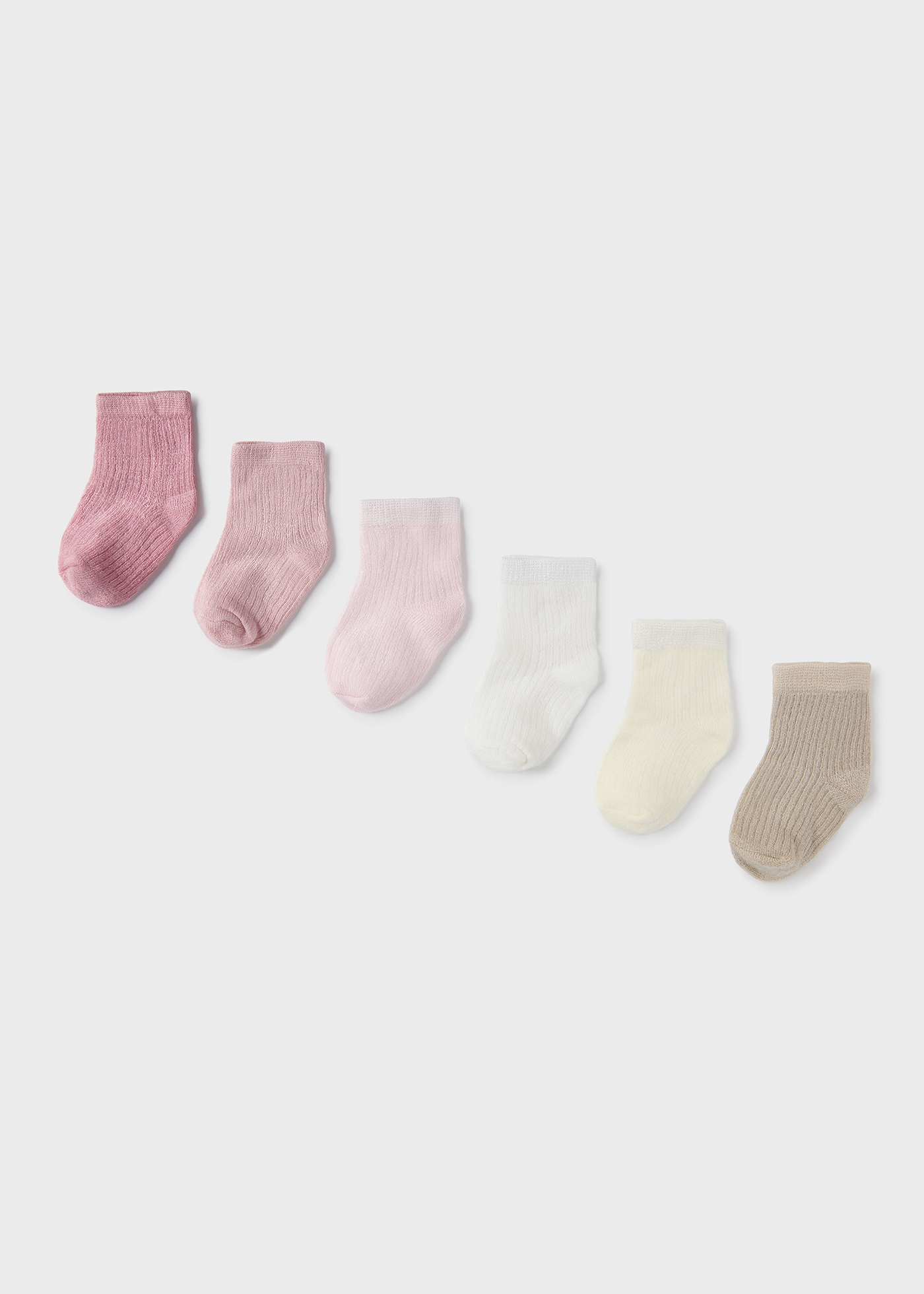 Conjunto de 6 meias LENZING™ ECOVERO™ de viscose para recém-nascidos, azuis.