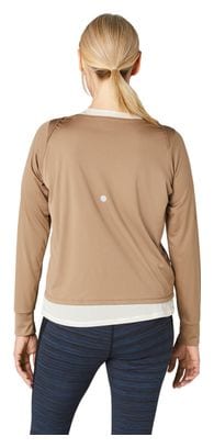 Maillot manches longues Asics Nagino Run Kaki/Beige Femme