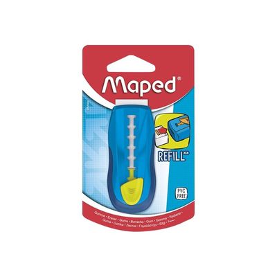 Maped Universal Gom-Stick - Gomme avec porte-gomme - disponible dans différentes couleurs pastels