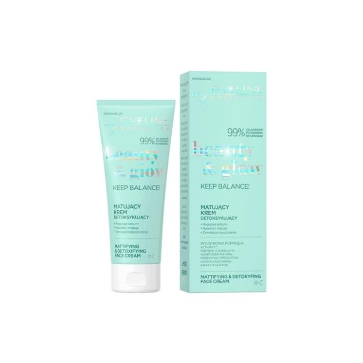 Eveline Beauty & Glow Blijf in Balance ! matterende ontgiftende gezichtscrème 50 ml