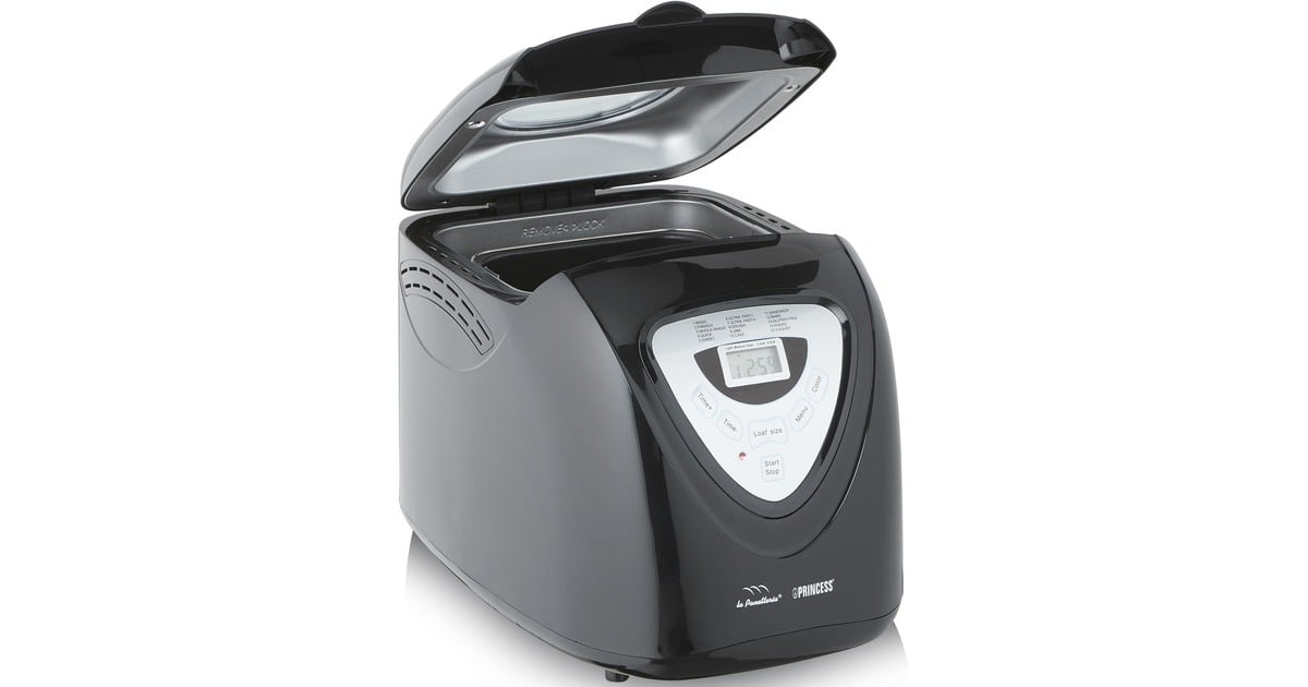 Princess152009 Broodbakmachine  (Zwart/zilver, Voor het maken van brood, cake, jam, yoghurt en rijst)