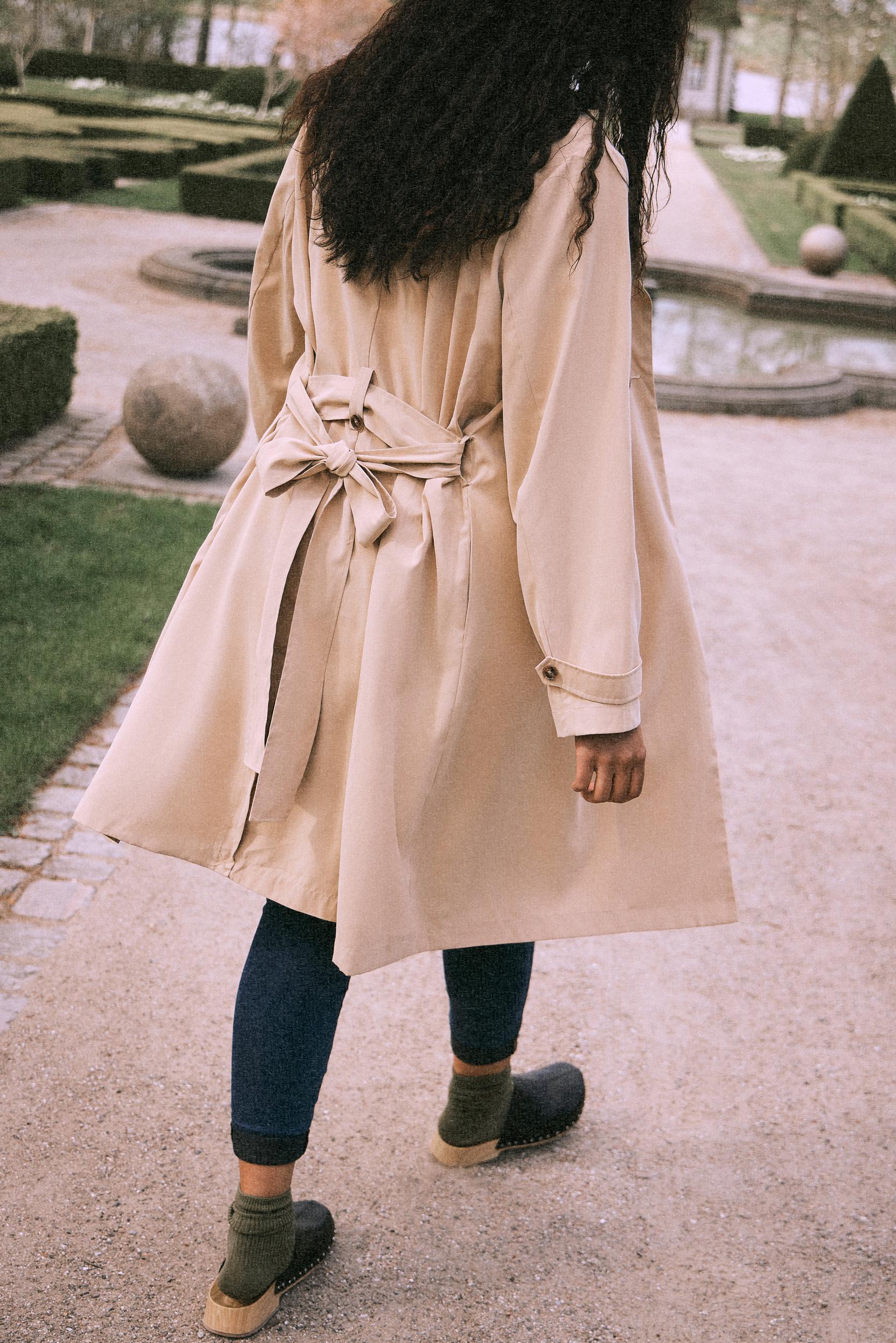 Evoked Vila  Vijulian L/S trenchcoat - Curds/Whey