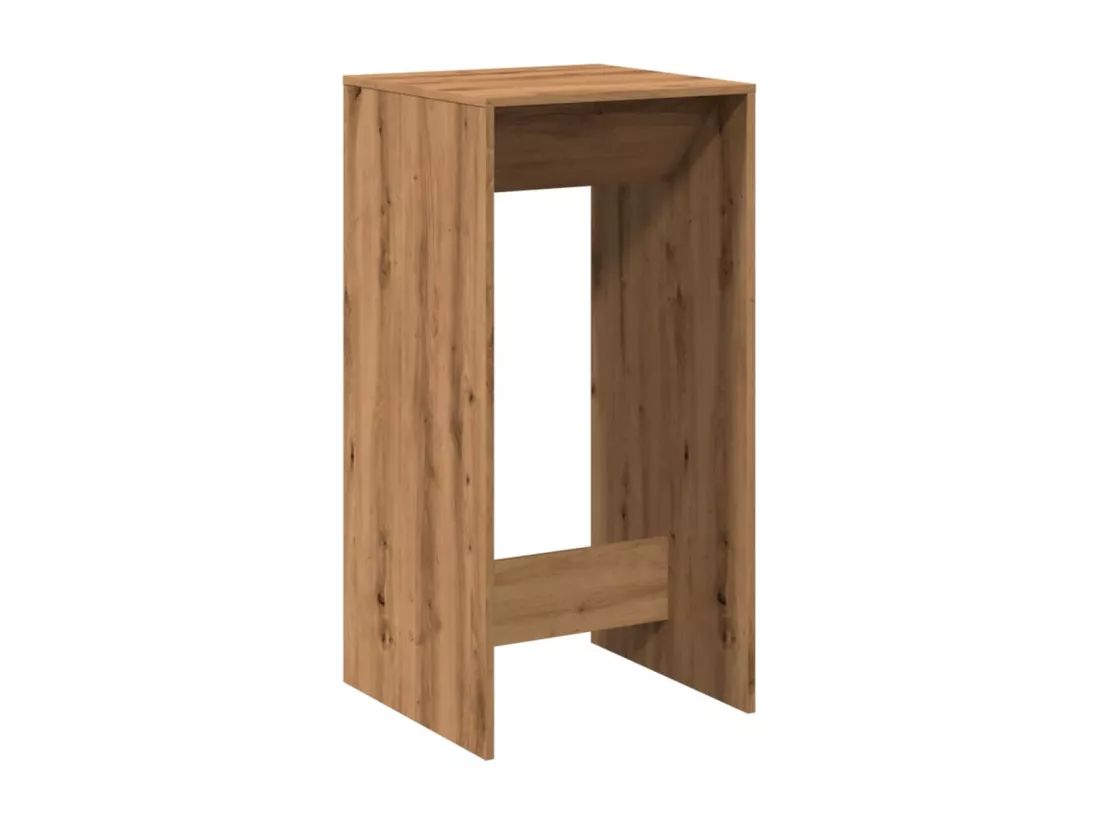 Table de bar chêne artisanal 51x50x103,5 cm bois d'ingénierie