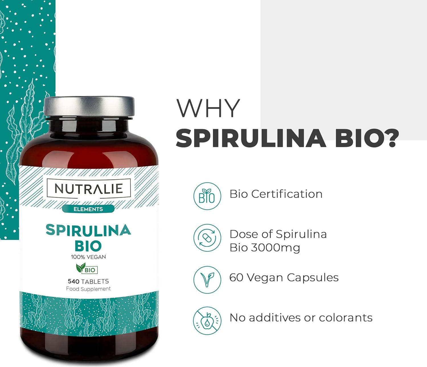 Nutralie Spirulina BIO Presslinge