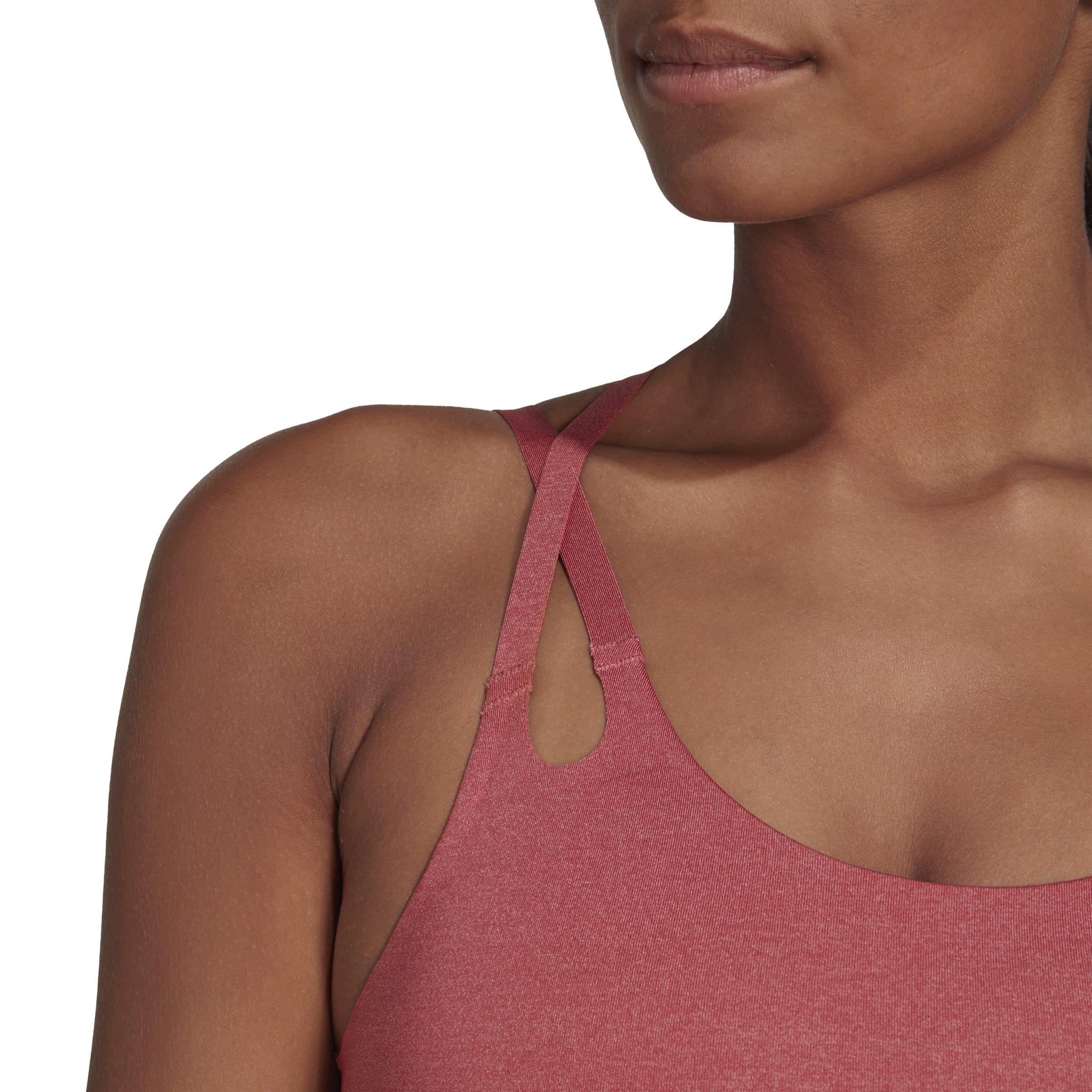 adidas Yoga Luxe Studio Light Support Fire Bra Womens