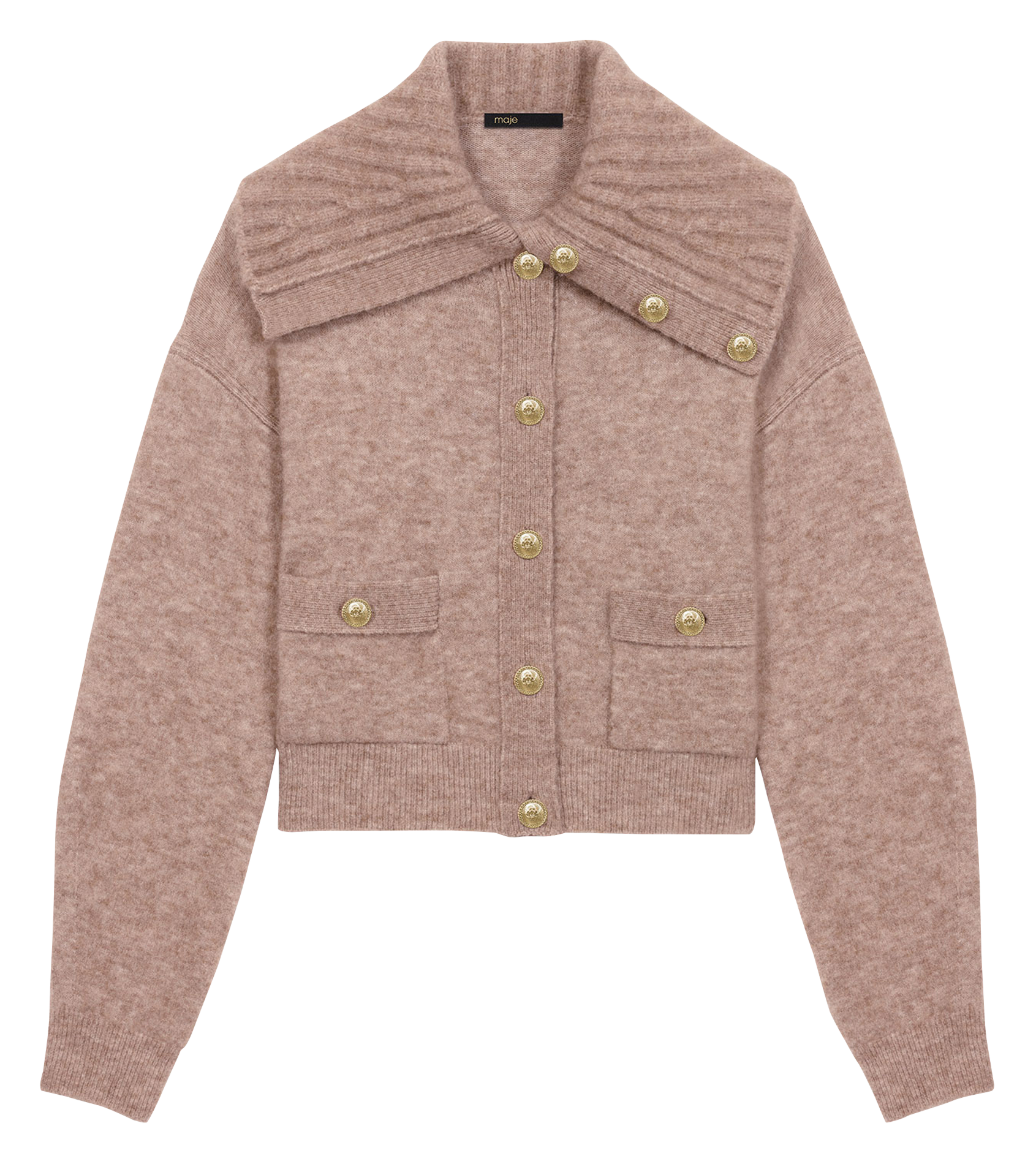 Cardigan en laine mélangée | Marron