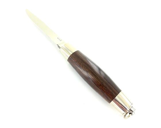 Remaud - couteau Tonneau Grand Modèle - Ebène de Macassar - mitres en maillechort Couteau de Poche par Remaud