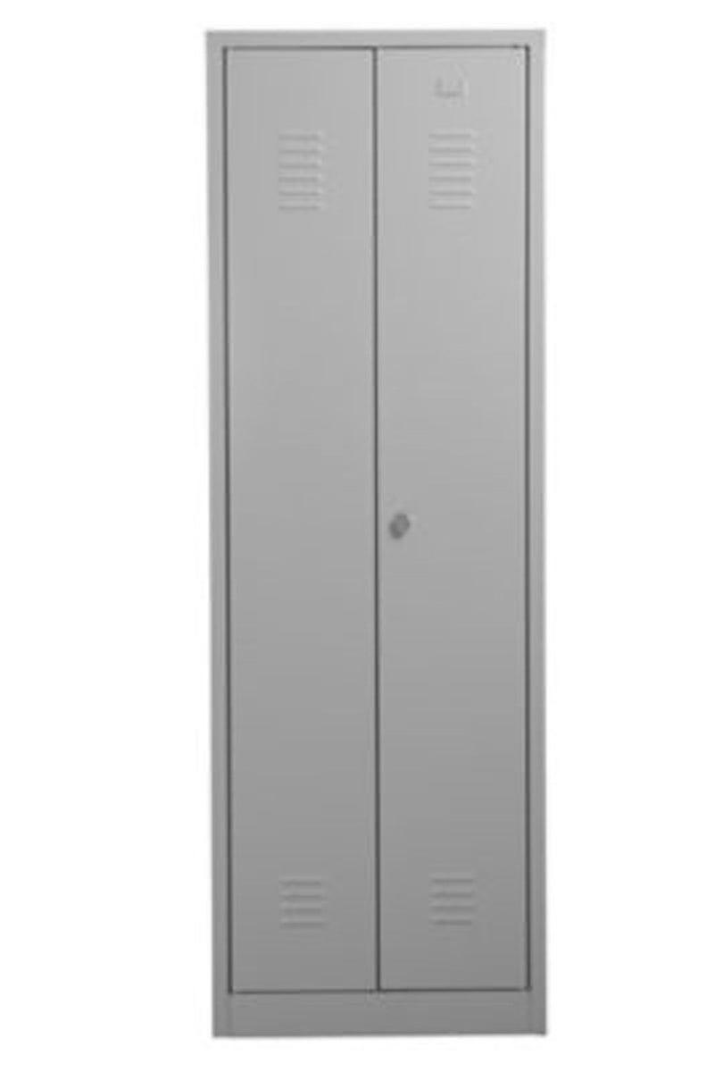 PROREGAL Dolphin metalen locker, HxBxD 180 x 60 x 50 cm, hangslot, grijs