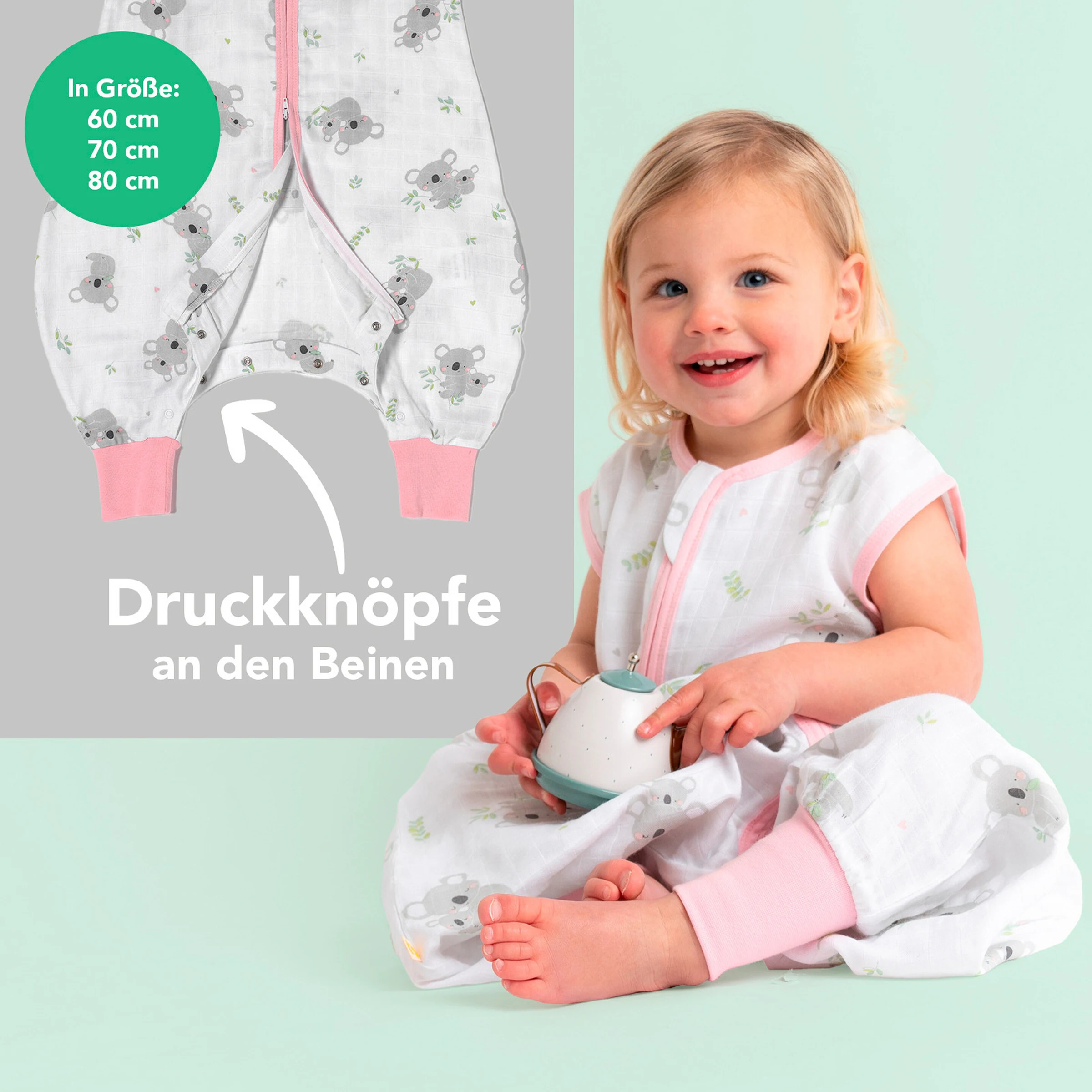 schlummersack Schlafsack mit Füßen 0.5 Tog Koala