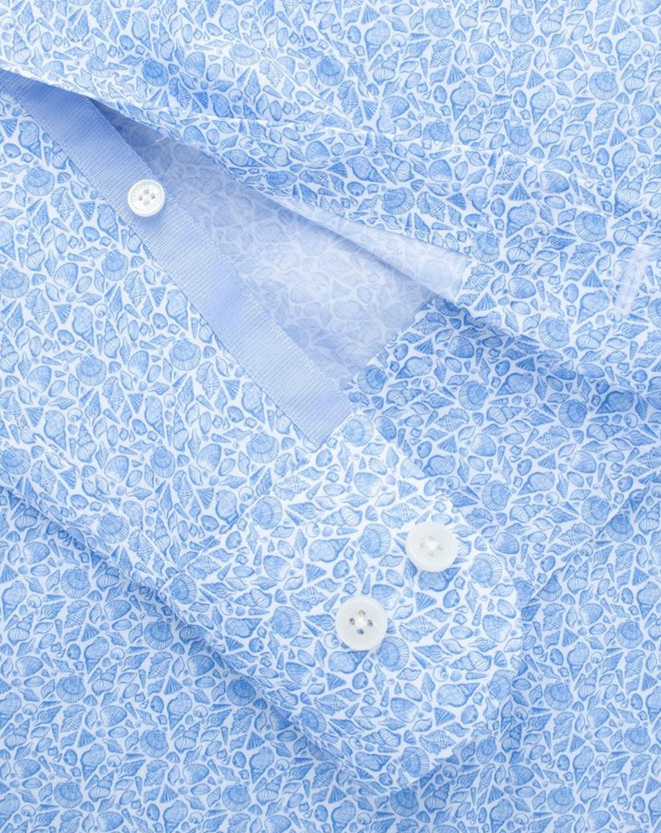 Hackett London Chemise Slim Fit à imprimé coquillage bleu ciel