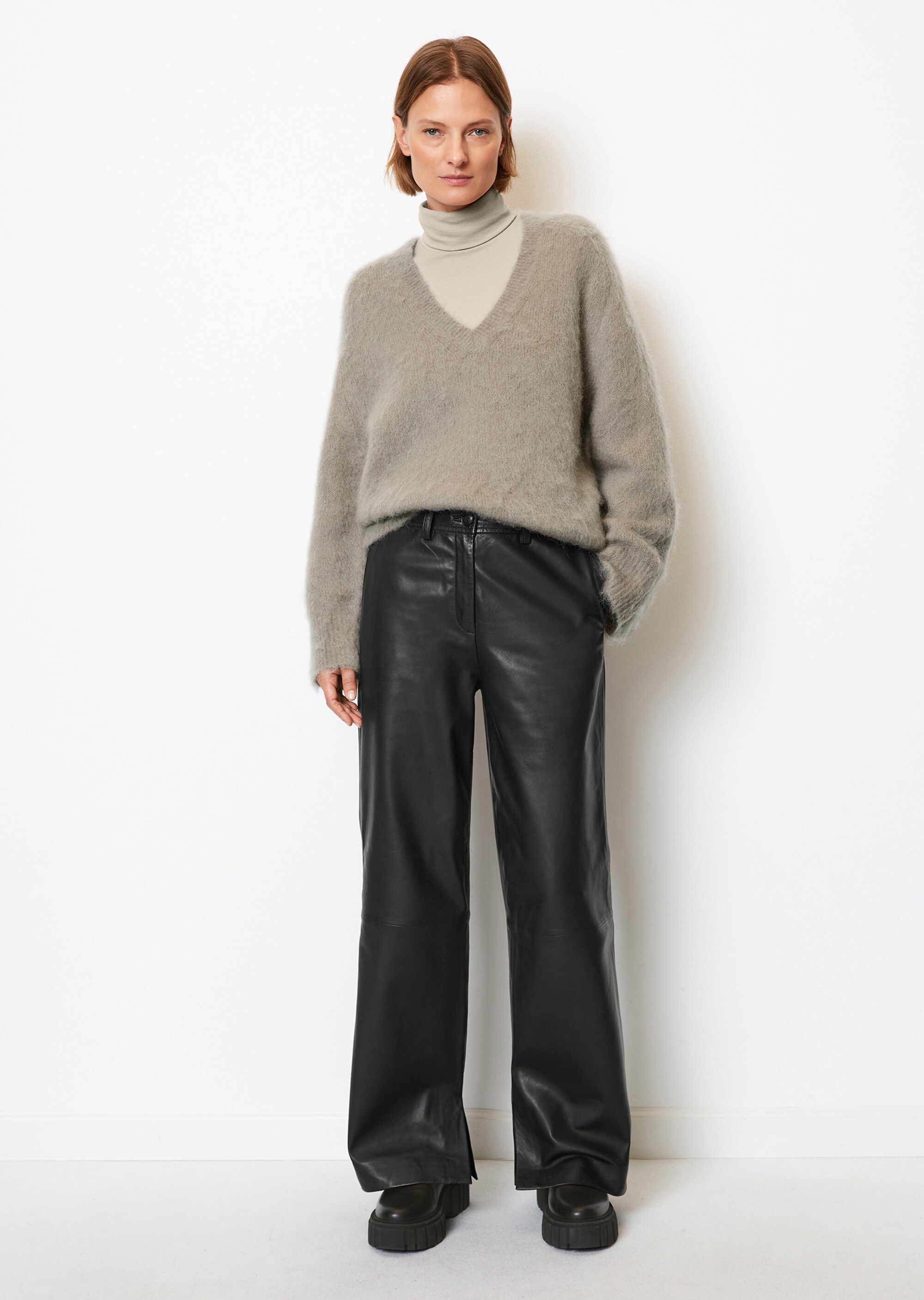 Lederhose regular aus softem Lamm-Nappaleder