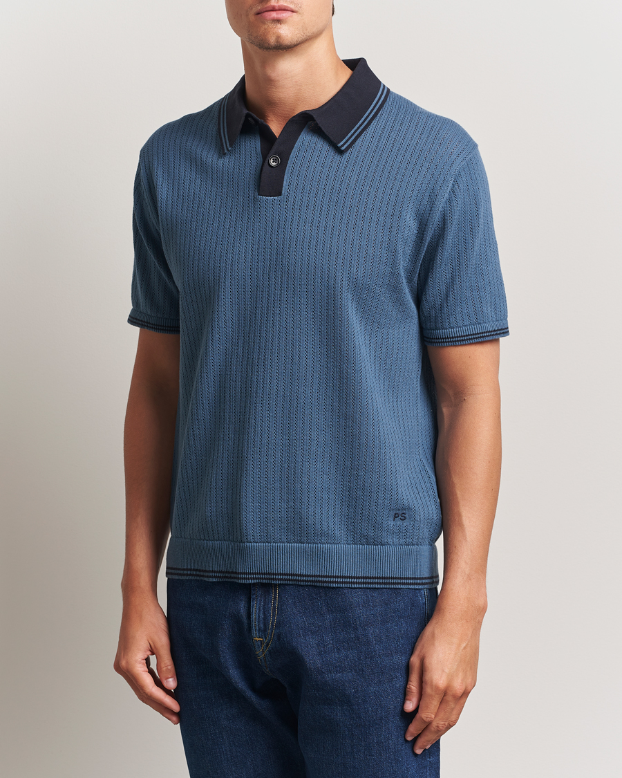 PS Paul Smith Knitted Polo Blue