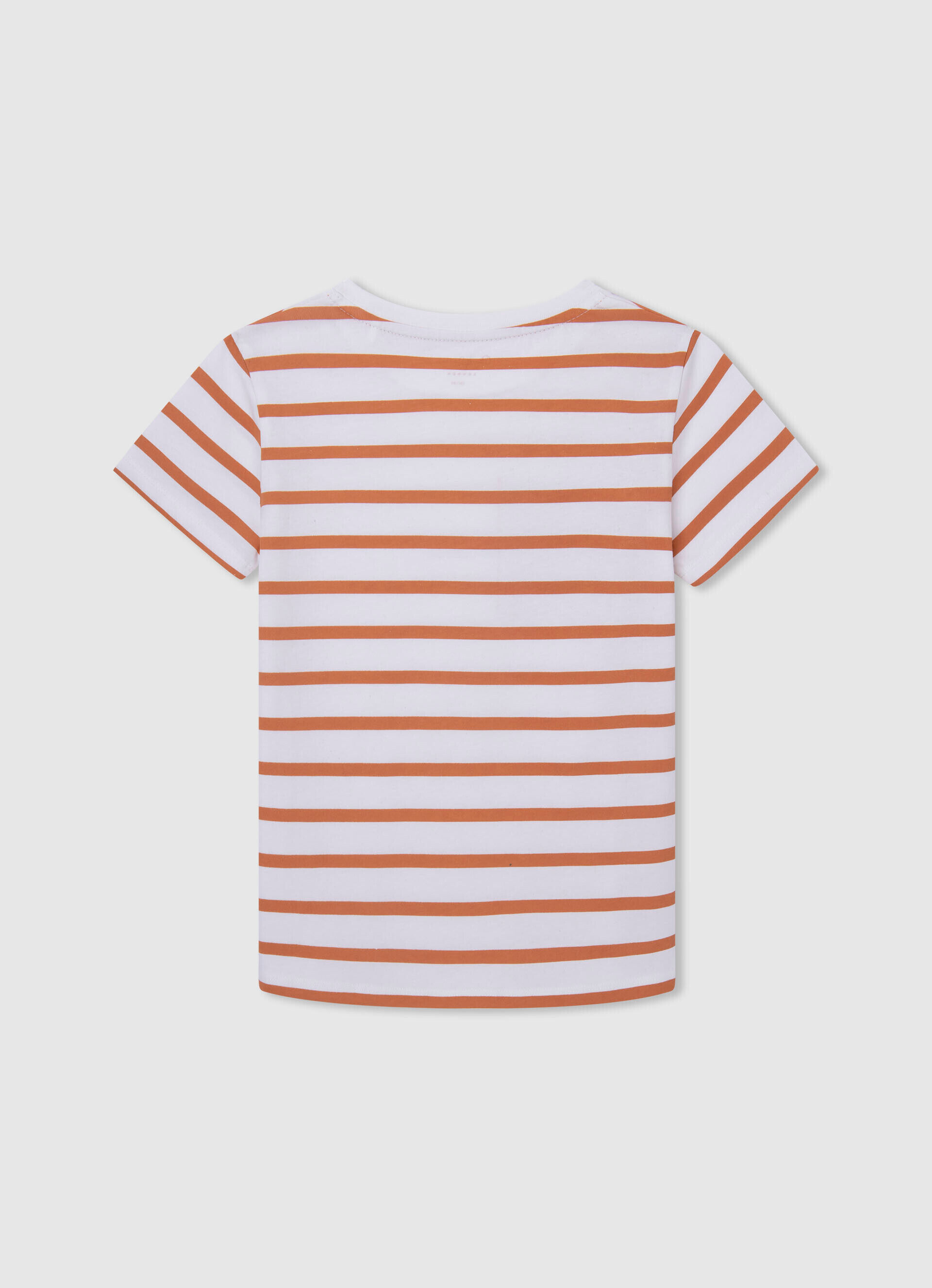 Camiseta com logotipo e bolso frontal - laranja abóbora