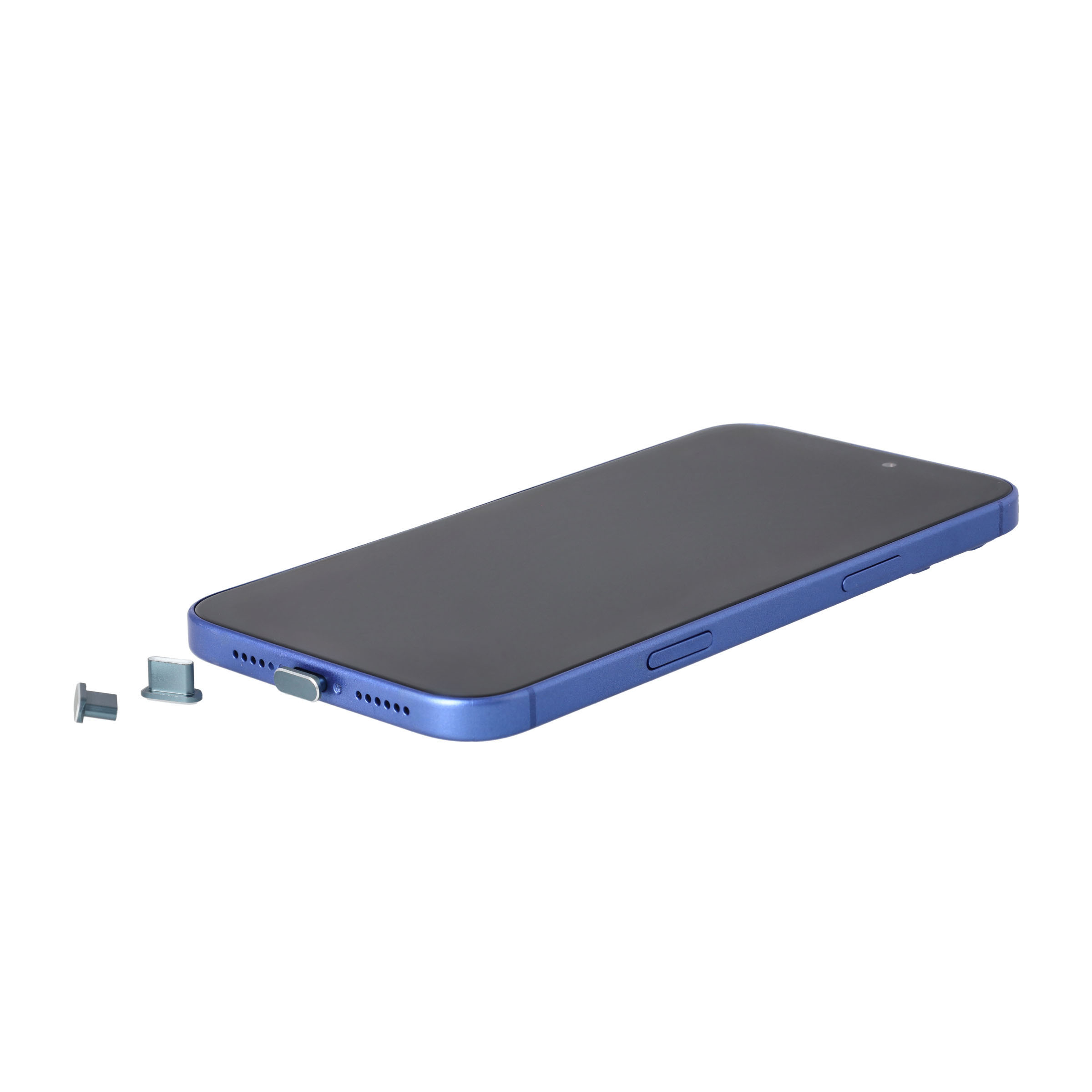 (3er Set) USB C Anti-Staub Metall Schutzstecker Anschlusskappen für Laptop / Notebook / Smartphones - Grau