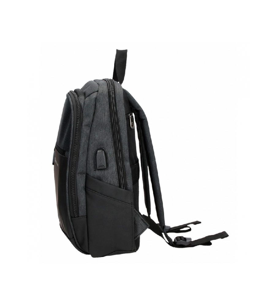 Pepe Jeans Mochila portaordenador Jarvis negro -25x36x10m-