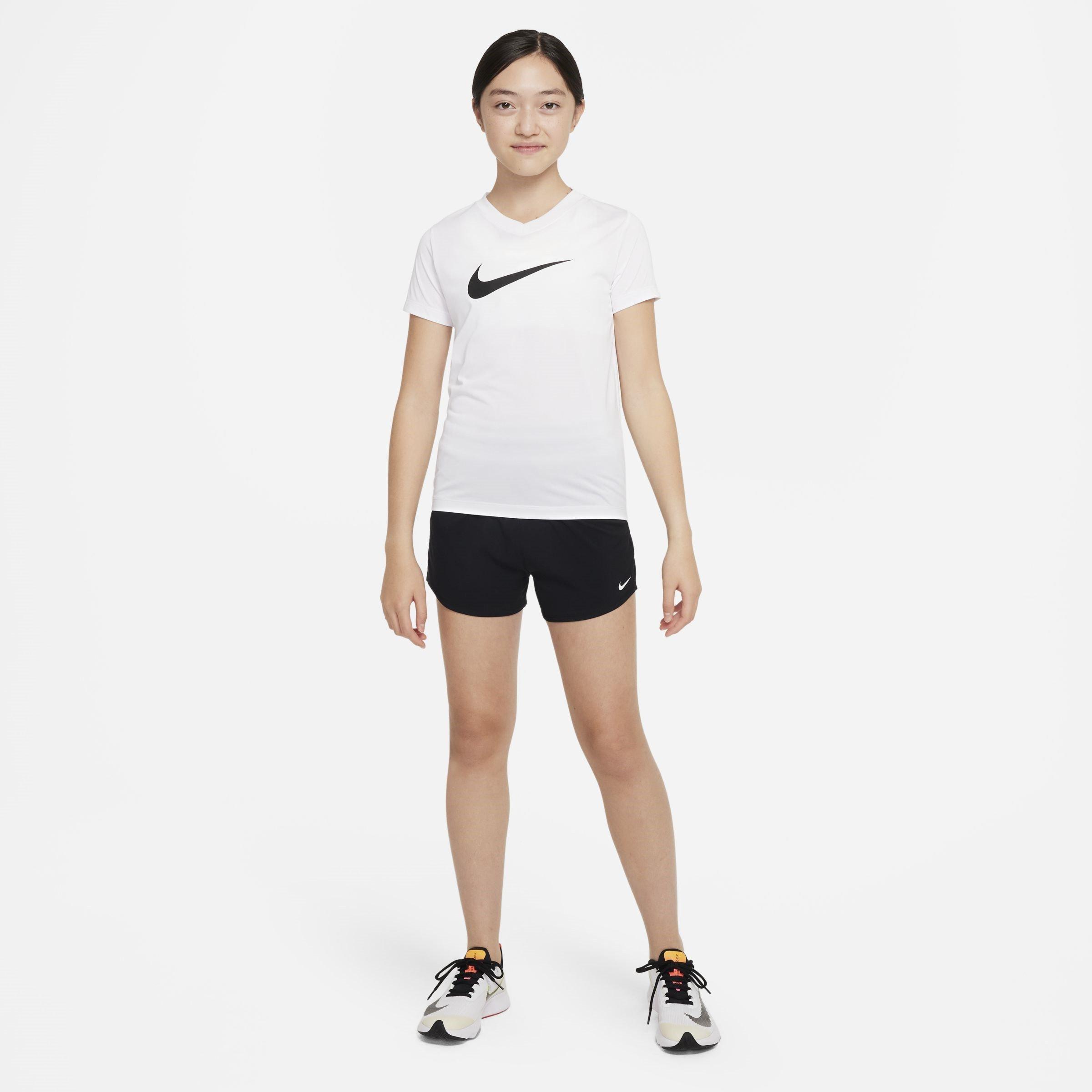 Nike One Big Kids(Girls) Dri FIT High Waisted Woven Training Shorts