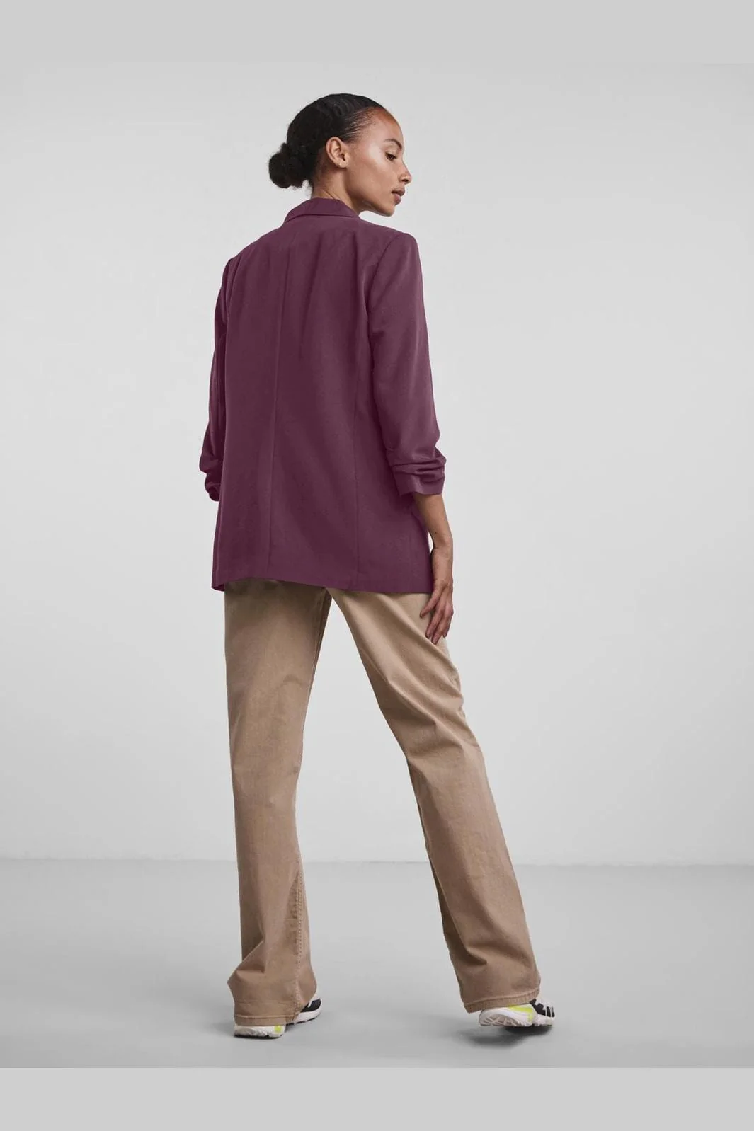 Pieces Pcbosella 3/4 Blazer 3929286 grape wine