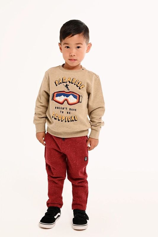 Tumble 'n Dry Lo Sweater Slope met Printopdruk Beige