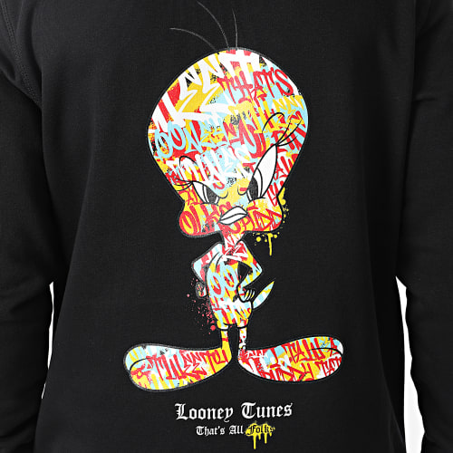 Sweat Capuche Tweety Graff Noir