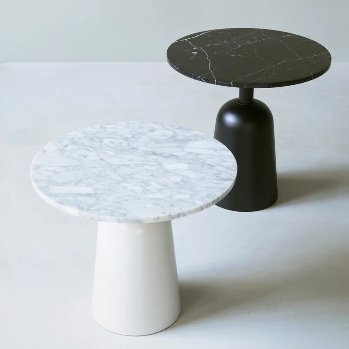 Normann Copenhagen - Turn Couchtisch Ø 55 cm, Marmor / schwarz