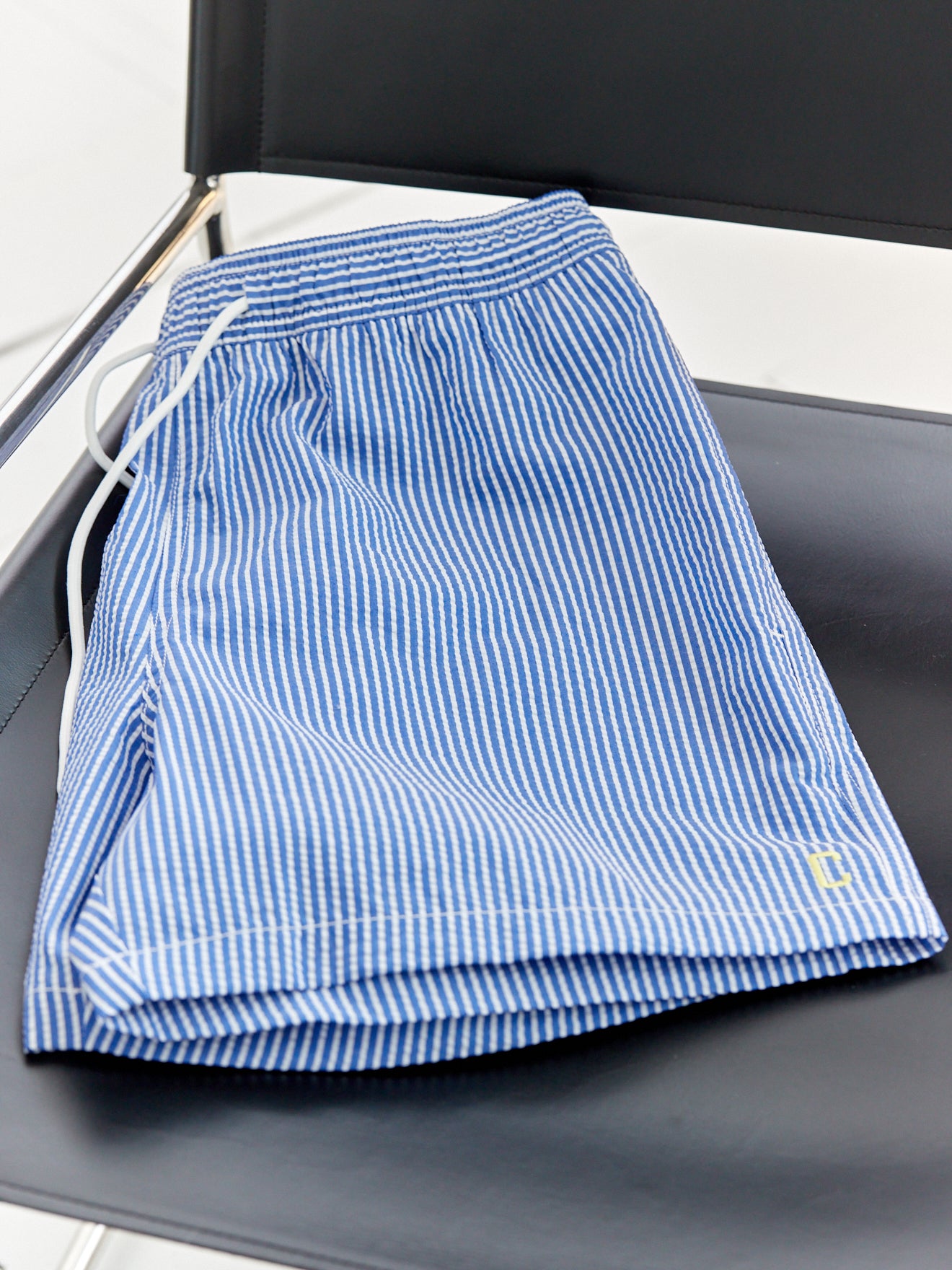 Short de bain rayé homme fibres recyclées