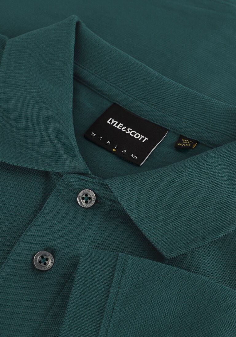 LYLE & SCOTT donkergroene lyle & scott polo plain polo