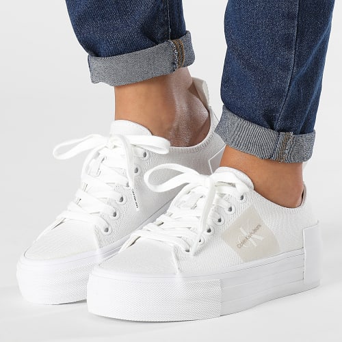 Baskets Femme Bold Vulcan Flatform Lace Up 1039 Bright White