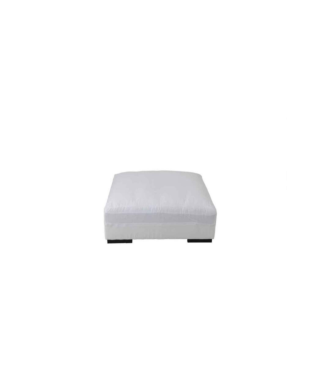 Paris Prix - Pouf Carré Design monaco 105cm Blanc