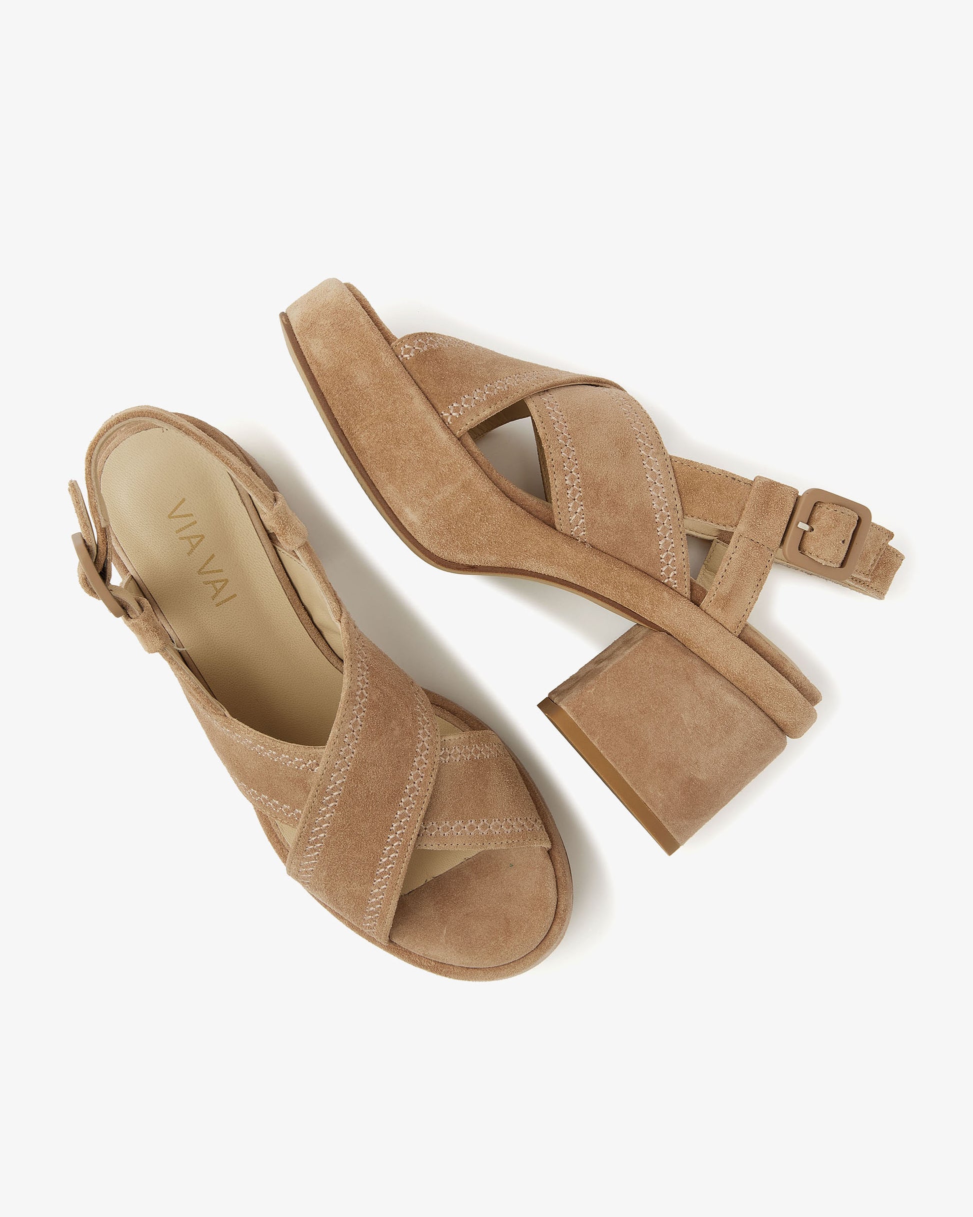 VIA VAI beige sandalen Elia Paisley