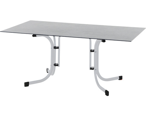 Tuintafel Sola 160x90 cm staal zilver opvouwbaar
