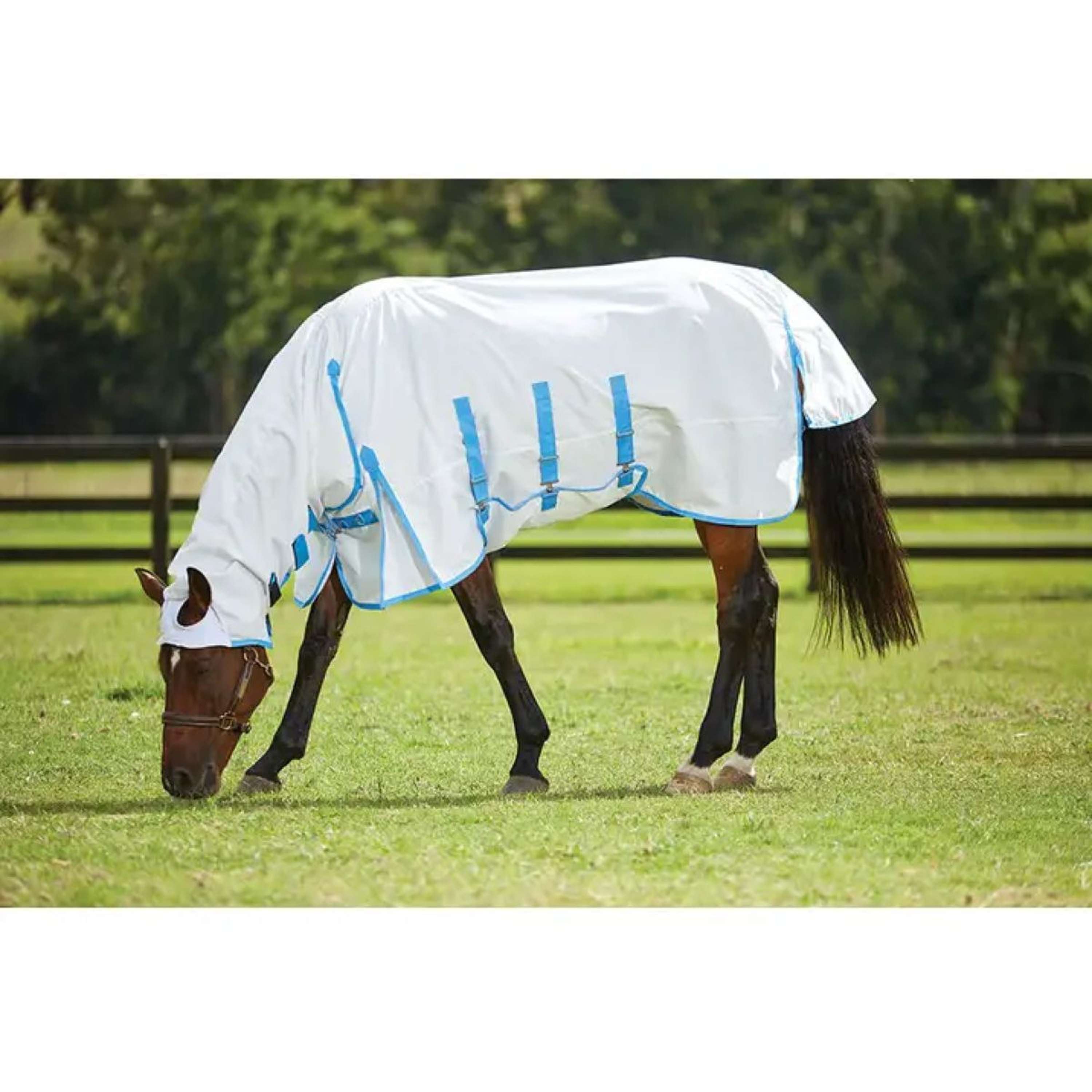 WeatherBeeta Eczeemdeken Sweet Itch Combo Neck Wit/Blauw