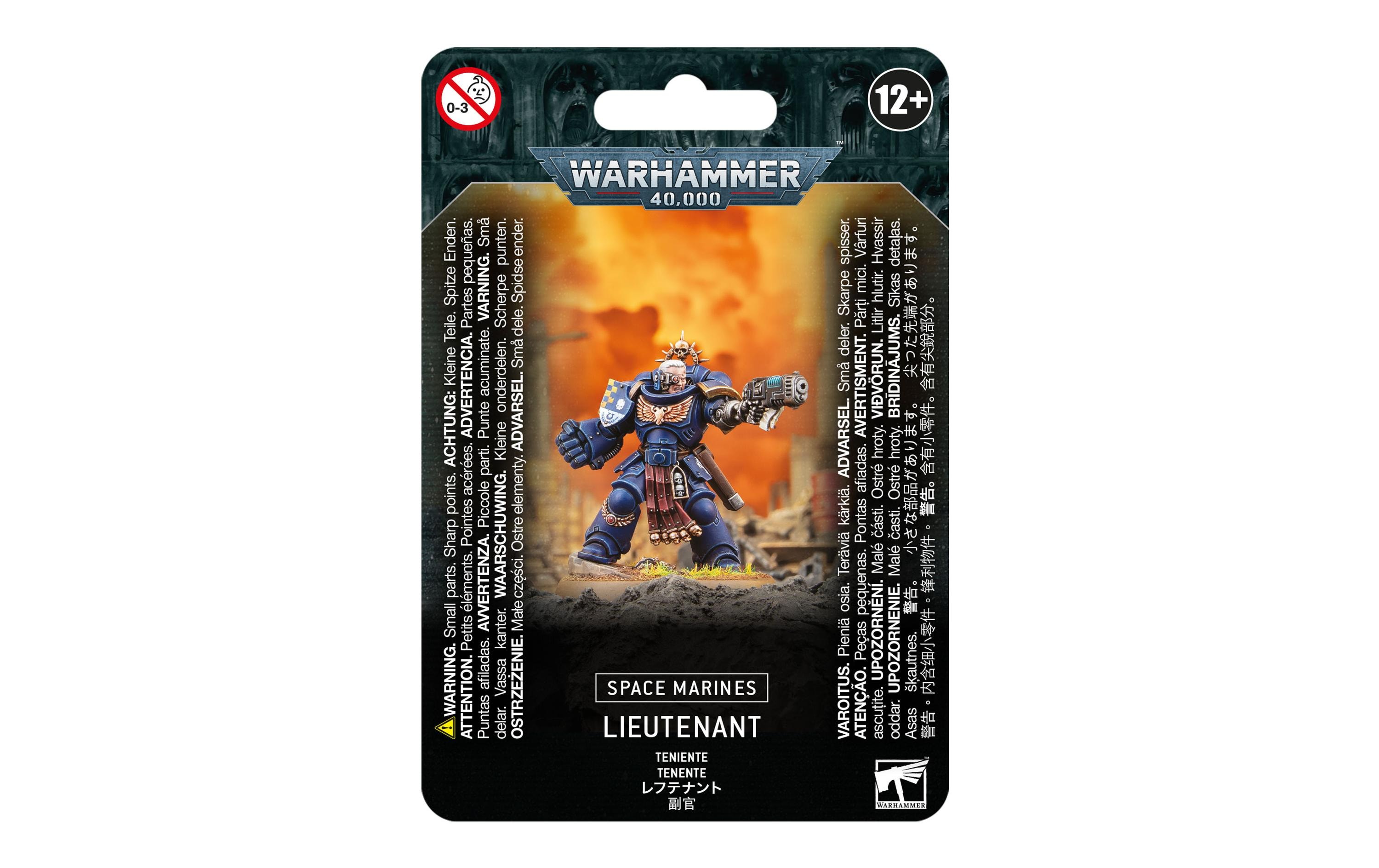 Figur Warhammer 40.000 Lieutenant der Space MarinesWarhammer 40.000 Miniatur Space Marines Lieutenant