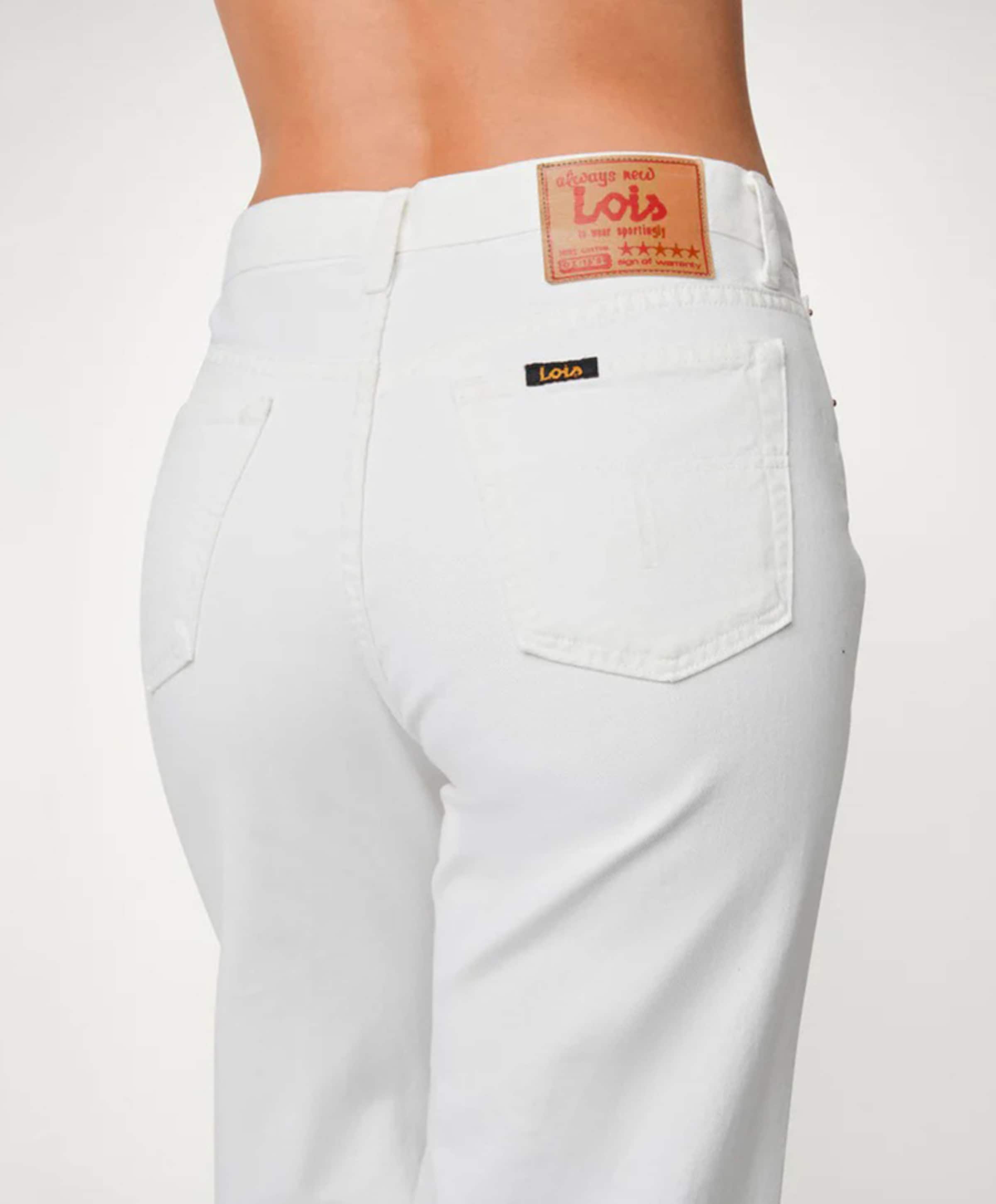 LOIS Lindsay Palazzo 7920 Omaha Light White dames jeans wit
