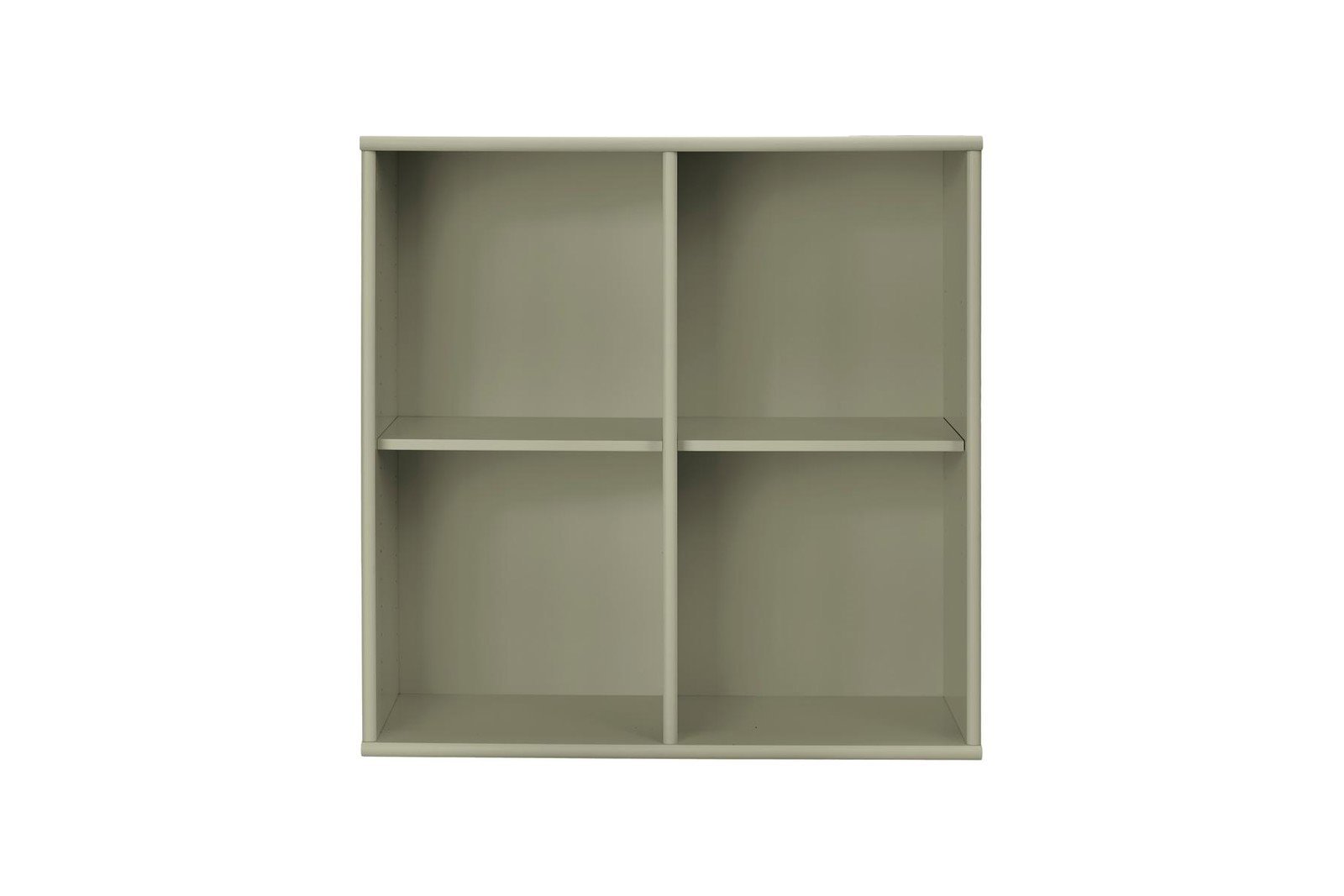 Mistral Bokyller 70x70x27 cm. Lakkert farget eik i Olivengrønn. Veggmontert.