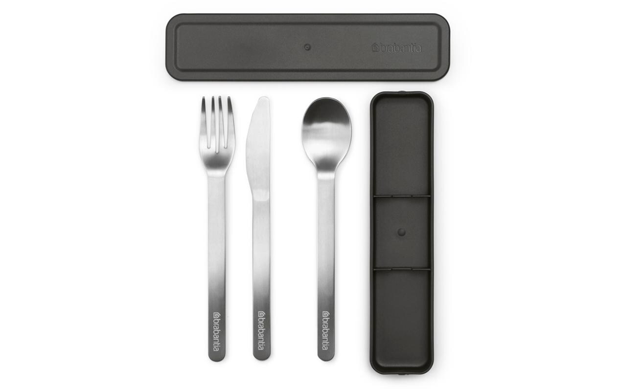 Besteck-Set to go Make & Take 3-teilig, SilberBesteckset für unterwegs