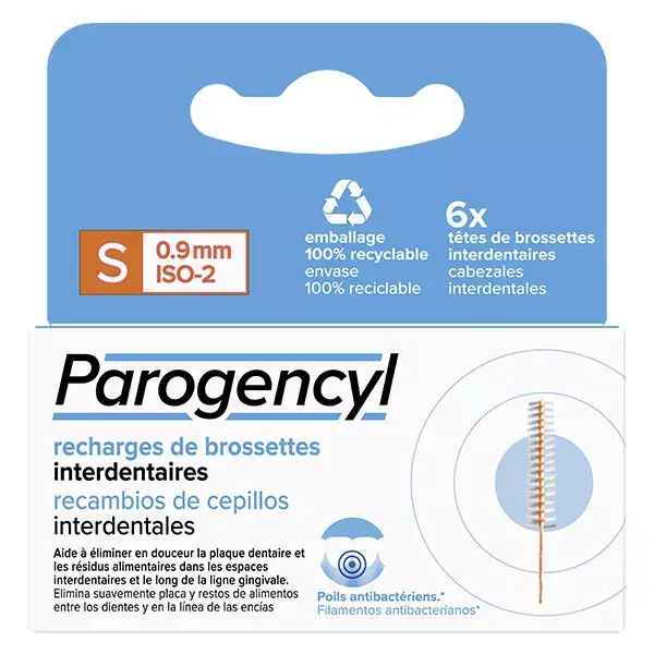 Pacote de Refil para Escova Interdental Parogencyl S com 6 unidades