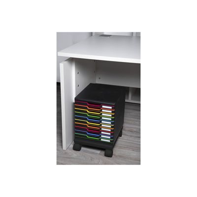 Exacompta Office - Roulettes pour armoire à tiroirs - noir