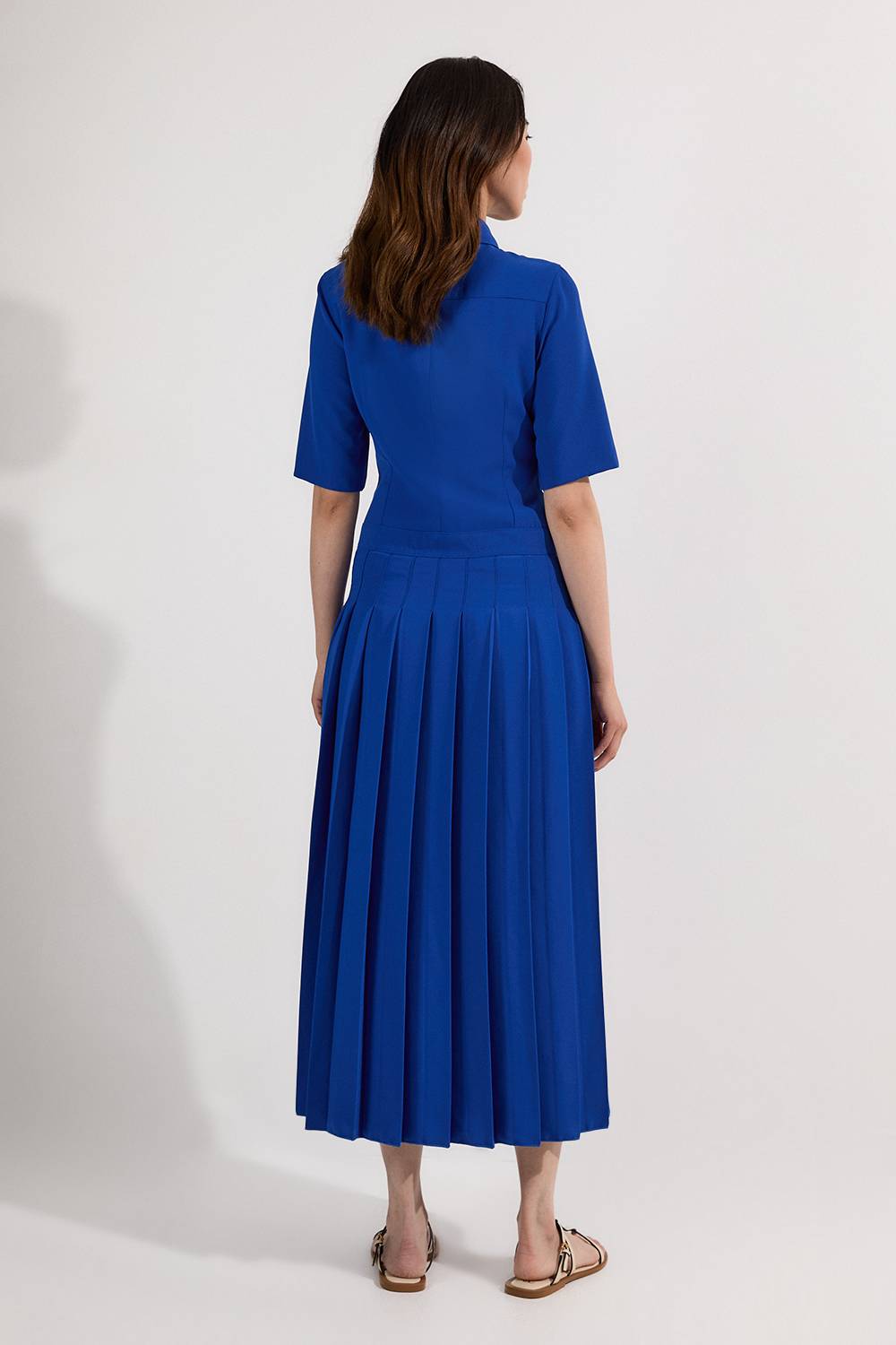 KarenMillen Robe chemise à plis en crépon sur mesure