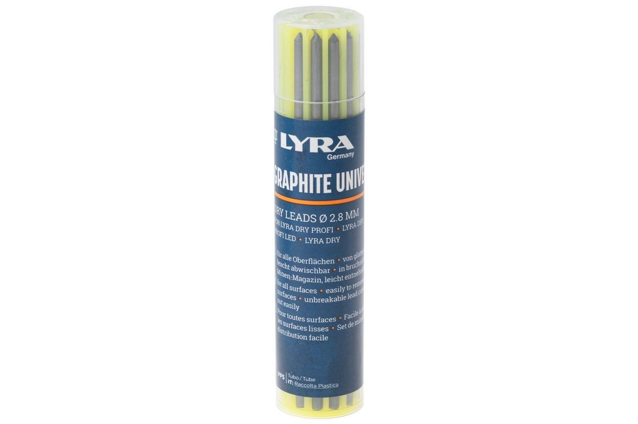 LYRA Dry Leads L4499102 Refill Graphite Universal 2B, set van 12 vullingen