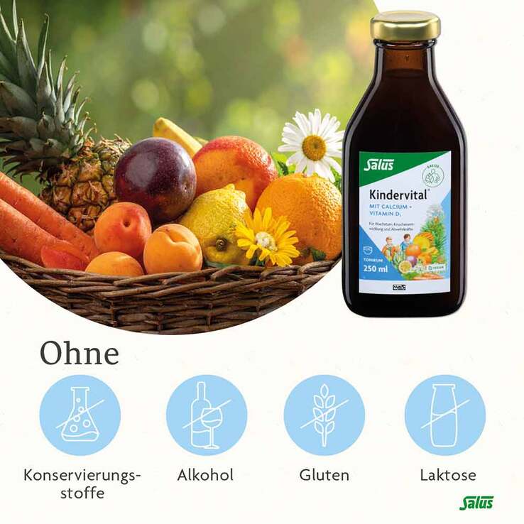 Kindervital mit Calcium + D3 Tonikum Salus, 250 ml