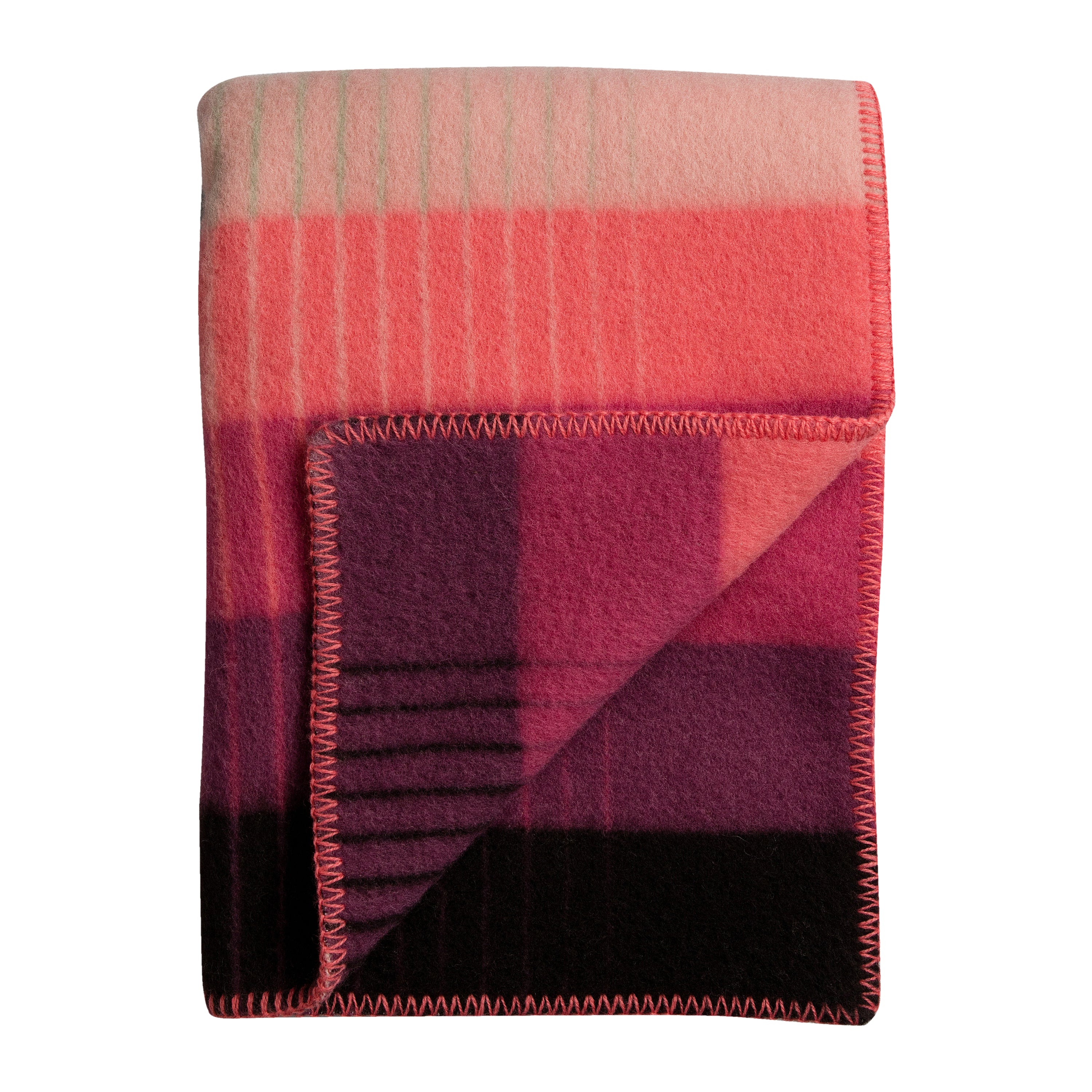 RÃ¸ros Tweed Ãsmund Plaid - Gradient Roze / Green