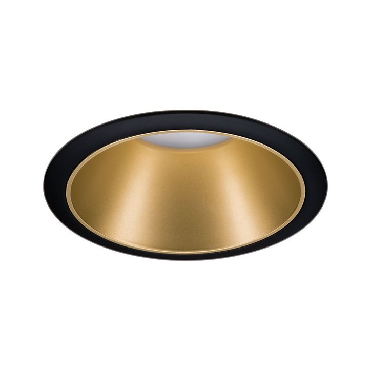 Spot encastrable Cole LED intégrée blanc chaud IP44 470lm Ø8cm doré finition noire Paulmann