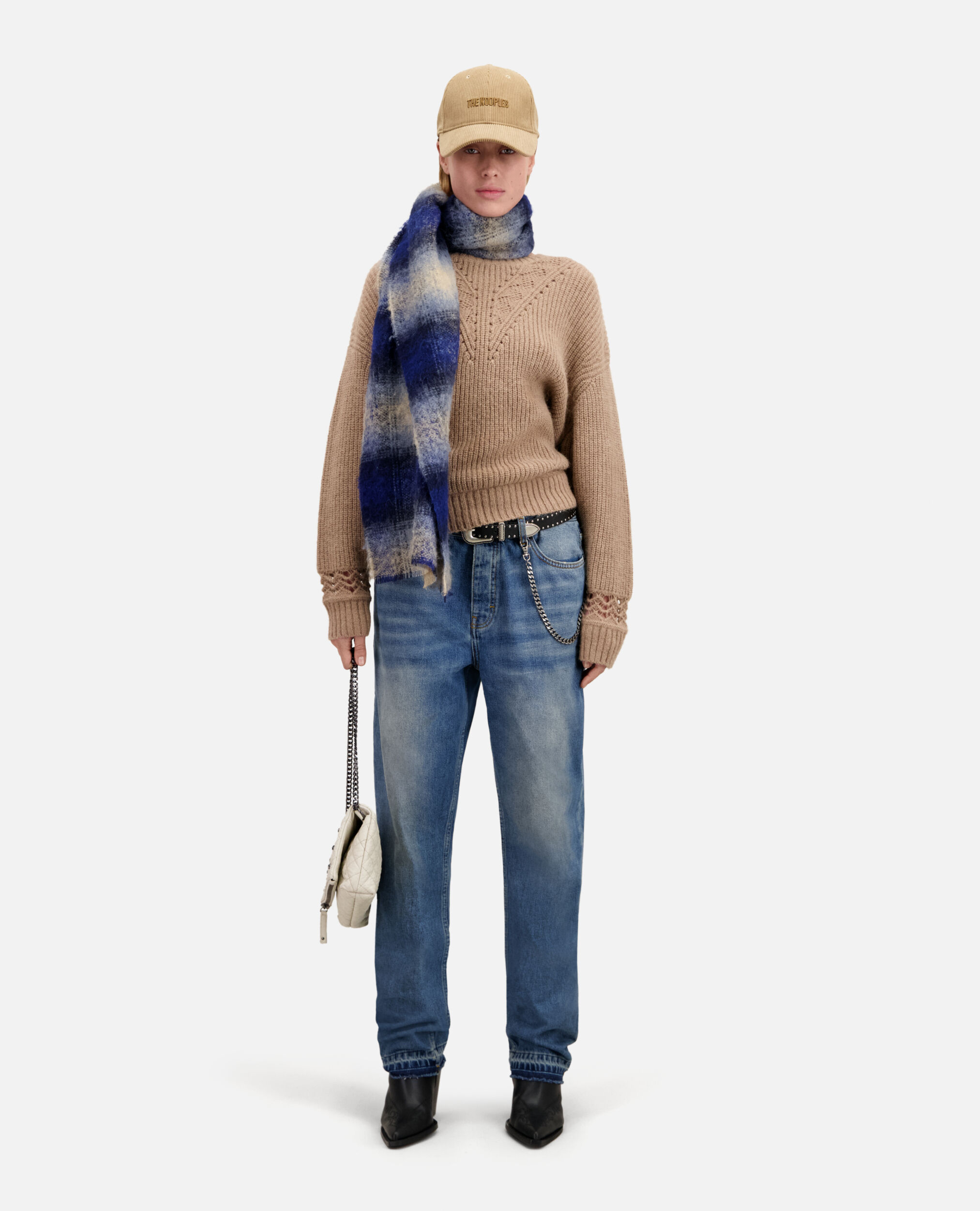 Camel wool-blend sweater