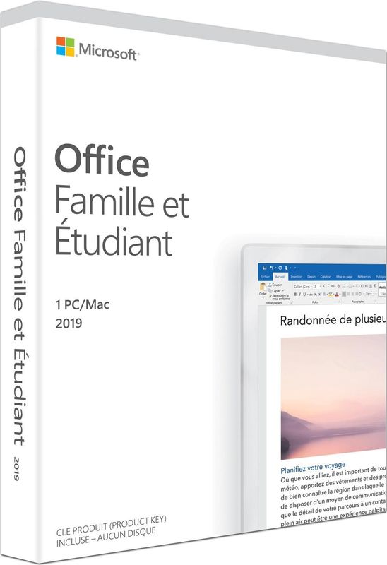 Microsoft Office Home & Student 2019 - Software - Frans - Voor Windows & Mac OS