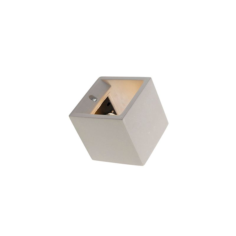 Industri�le wandlamp beton met lichteffect - Box