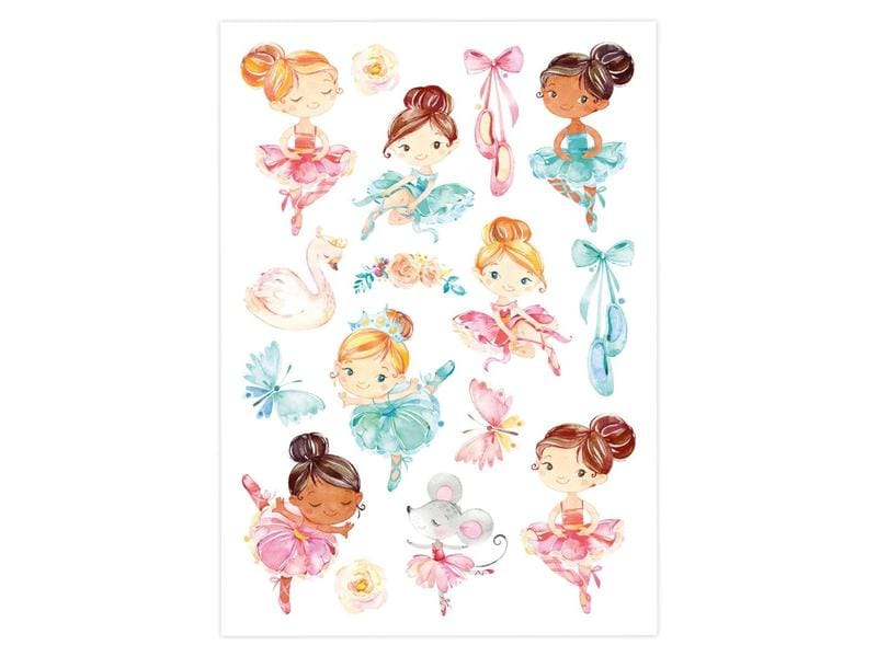 Papierdrachen Tattoo Set Einhorn, Meerjungfrau, Prinzessin 6 Bögen